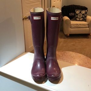 Purple Tall Hunter Boots